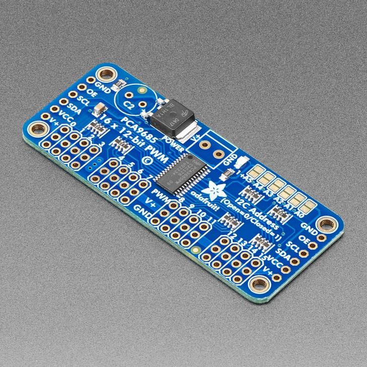 Adafruit 16-Channel 12-bit PWM/Servo Driver - I2C interface - PCA9685