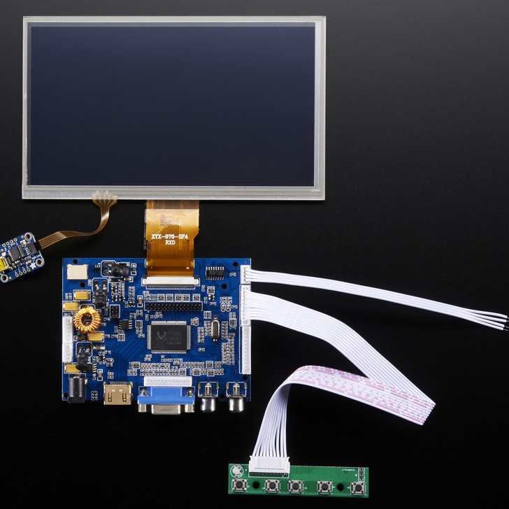HDMI 4 Pi: 7" Display & Audio 1024x600 w/Touchscreen