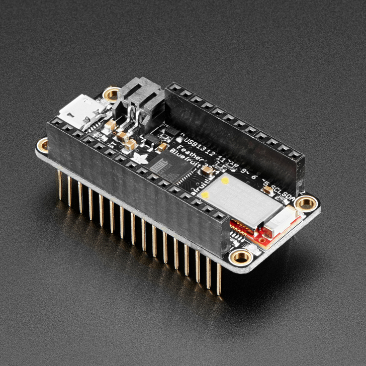 Adafruit Feather 32u4 Bluefruit LE with Stacking Headers - Assembled