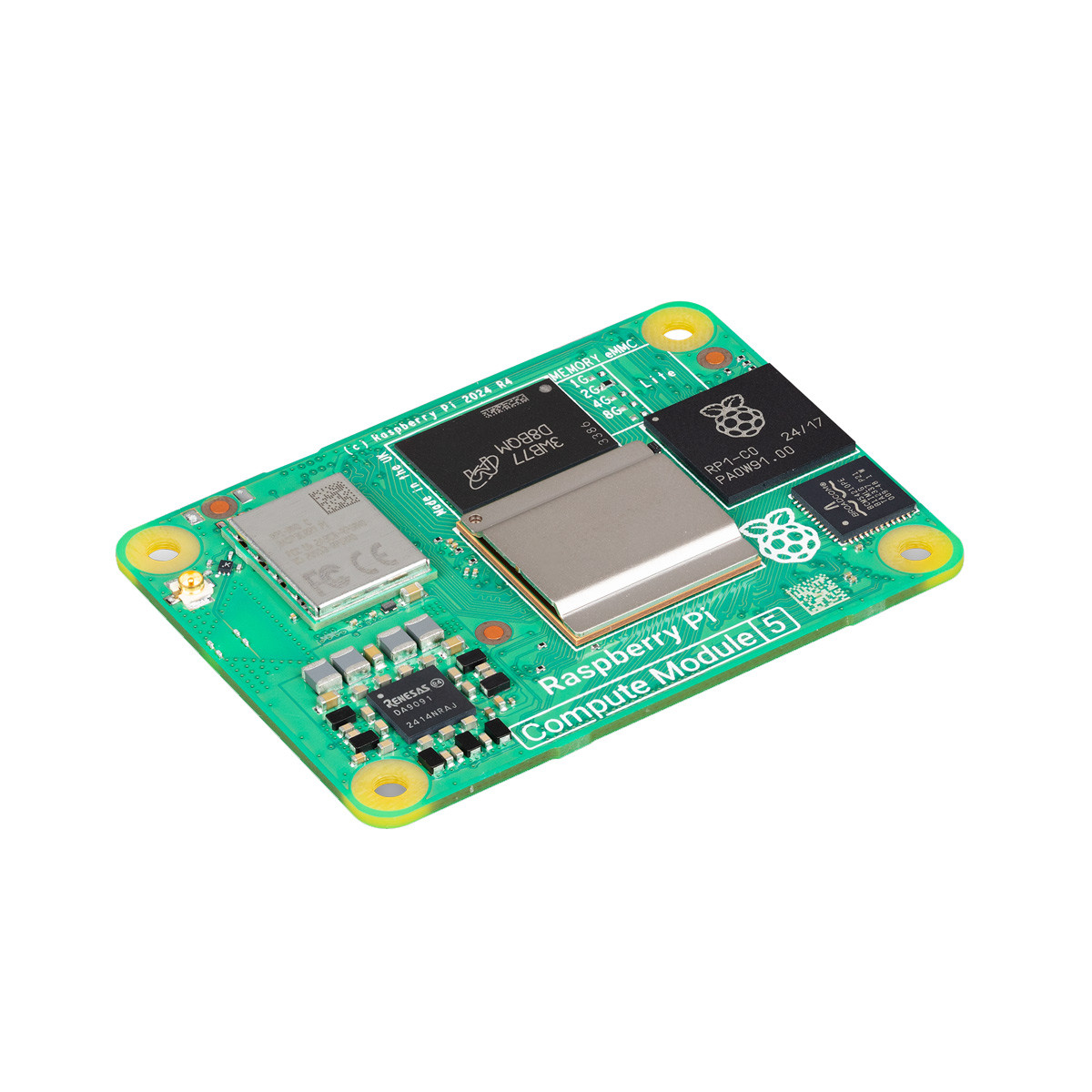 Raspberry Pi Compute Module 5, Wireless, 4GB RAM, Lite - CM5104000