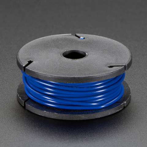 Solid-Core Wire Spool - 25ft - 22AWG - Blue