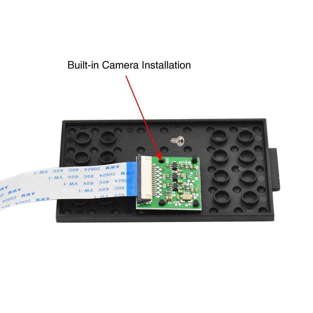 Black ABS Case for Raspberry Pi 3 B+/3 B/2 Supporting Camera Installation