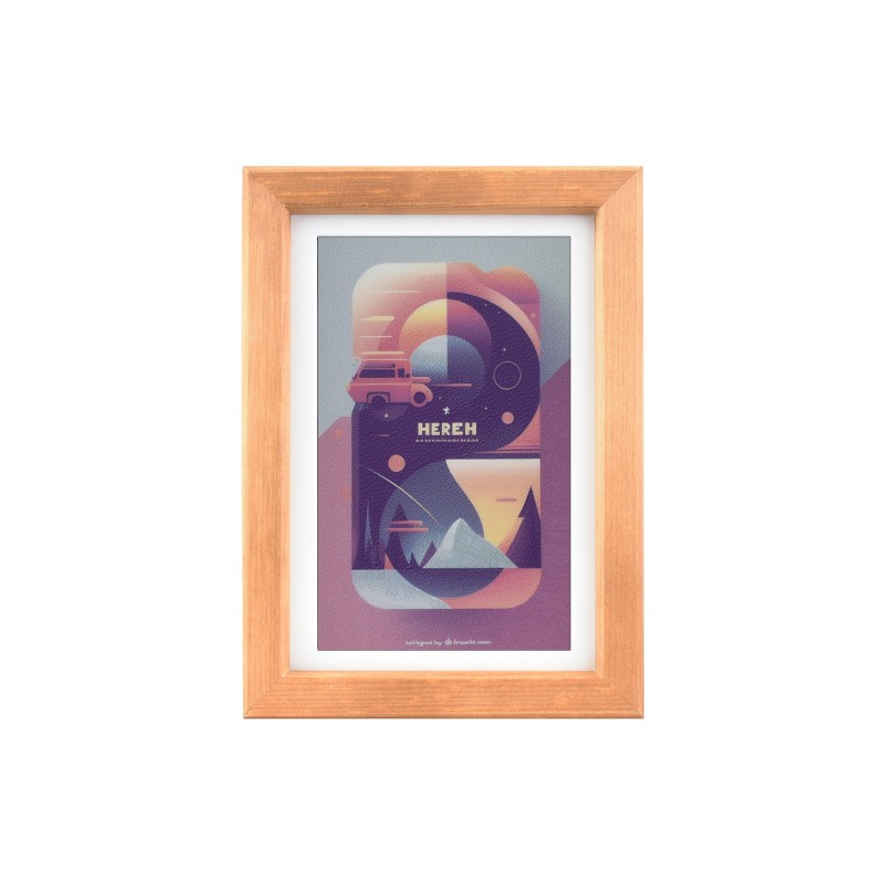 7.3inch ACeP 7-Color E-Paper with Wood Frame, 800 × 480, 3.7V Lithium battery