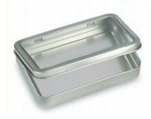 Rectangular Tin Box with Window - Medium Size