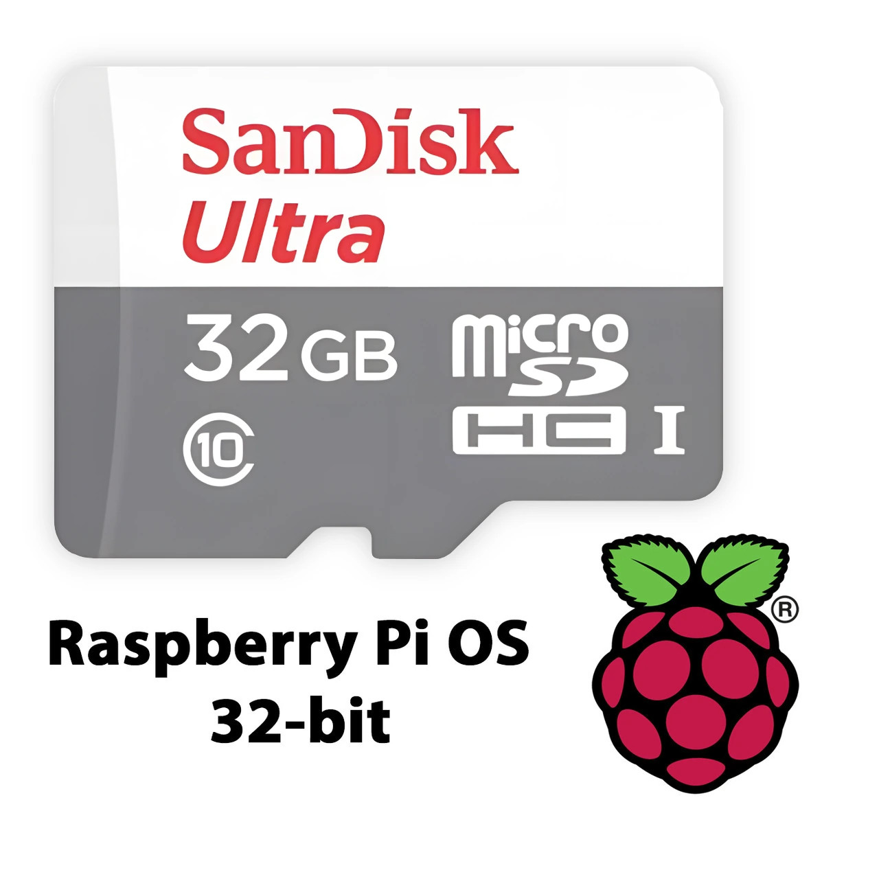 SanDisk microSD Card with Raspberry Pi OS 32-bit - 32GB