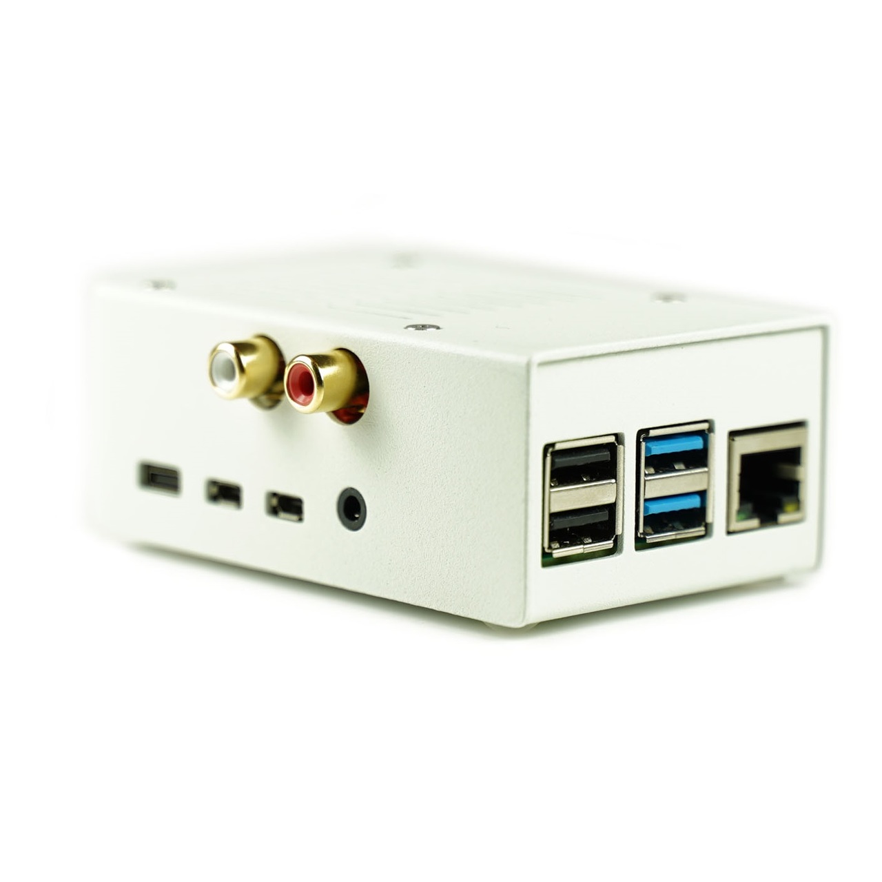Steel Case for HiFiBerry DAC+ RCA, Pi 4 - White