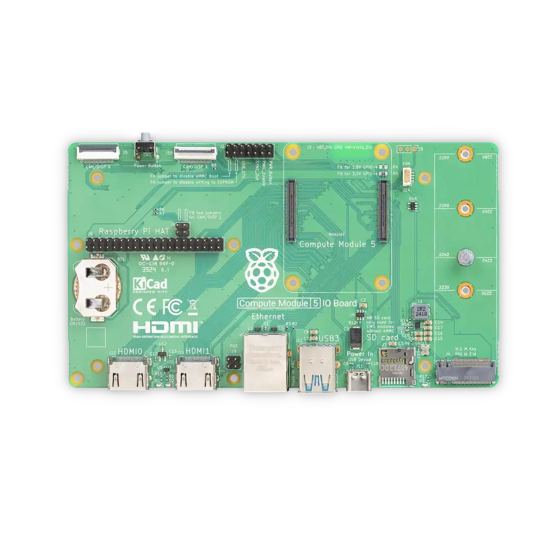 Raspberry Pi Compute Module 5 IO Board REV 2