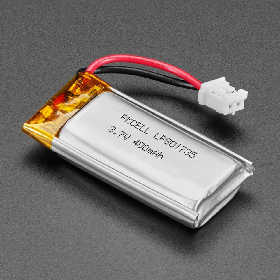 Lithium Ion Polymer Battery Ideal For Feathers - 3.7V 400mAh