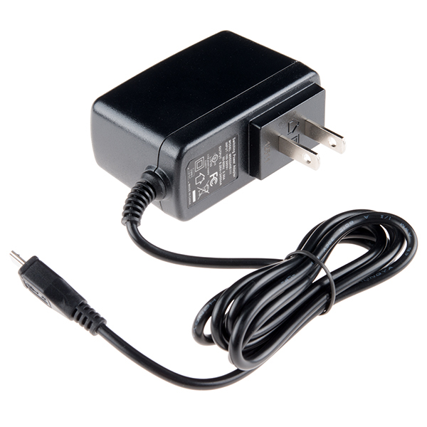 Wall Adapter Power Supply - 5.1V DC 2.5A (USB Micro-B)