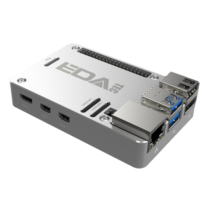 Pi5 Passive Cooling CNC Box, Silver