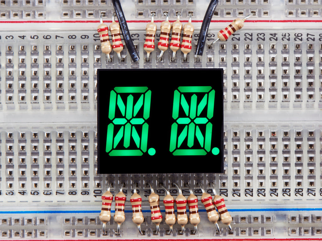 Dual Alphanumeric Display - Green 0.54\" Digit Height - Pack of 2