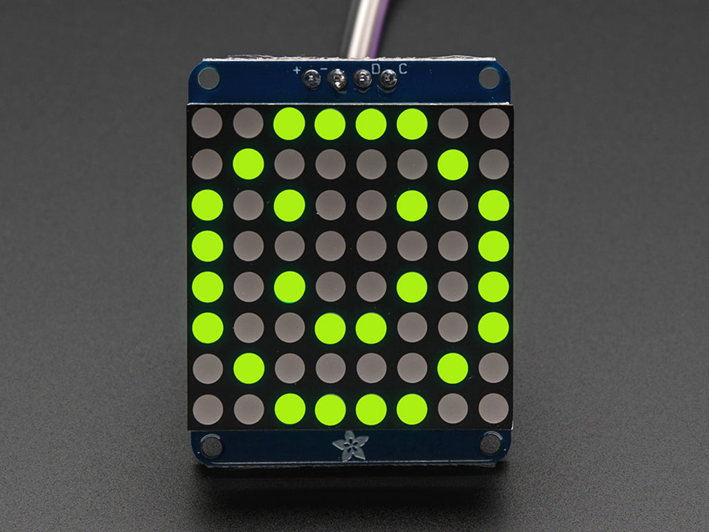 Adafruit Small 1.2\" 8x8 LED Matrix w/I2C Backpack - Yellow-Green