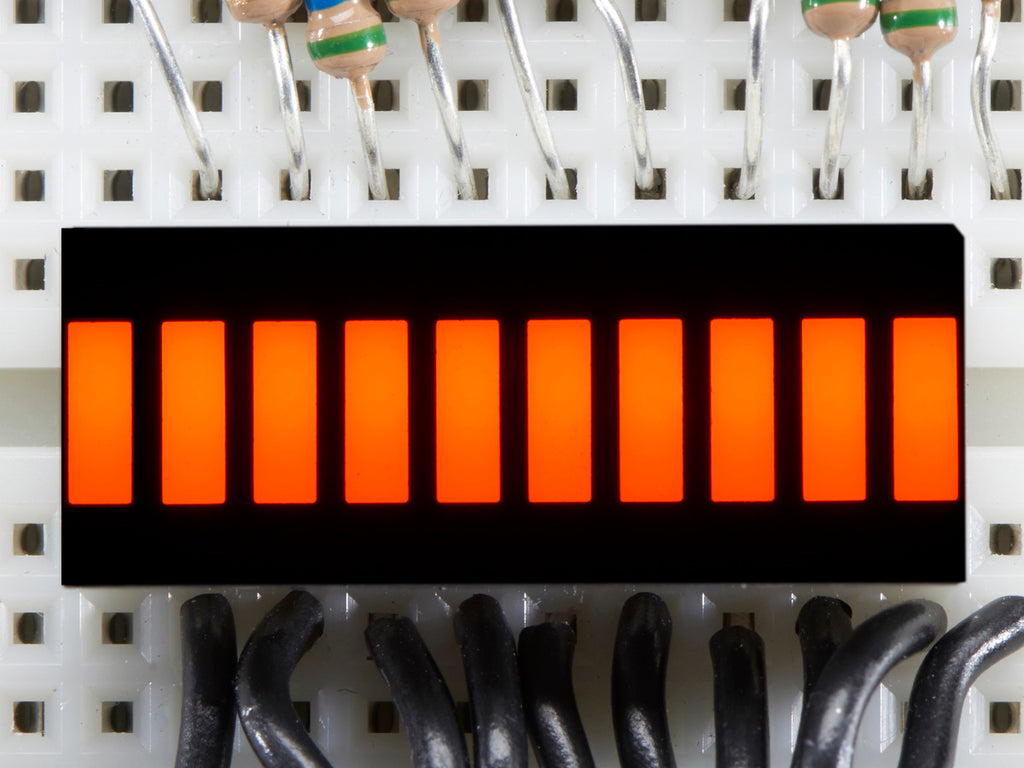 10 Segment Light Bar Graph LED Display - Amber