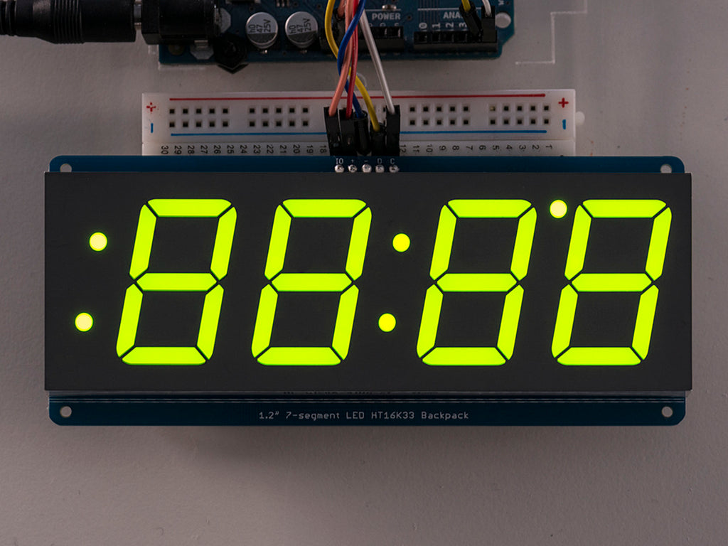 Adafruit 1.2\" 4-Digit 7-Segment Display w/I2C Backpack - Green