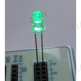 10 Stk. Superhelle LED Grün im Transparenten Gehäuse / 5mm