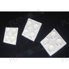 12 Stk. Gummifüsschen zum Aufkleben 6x2mm