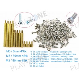 112-Teiliges Schrauben / Muttern Set (M3/M4) und Abstandshalter
