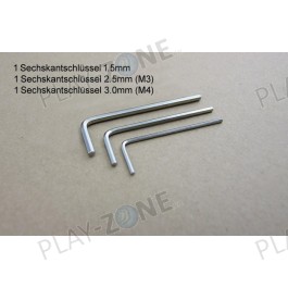 3 Stk. Sechskantschlüssel / 1.5mm/2.5mm/3mm