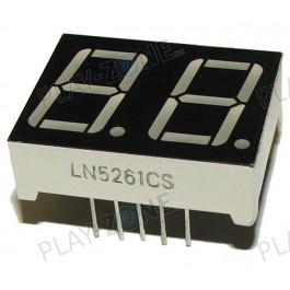 7-Segment Display Rot Com. Cathode 2 Zeichen 14mm