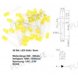 30 Stk. LED Gelb / 5mm