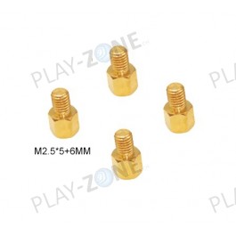 4 Stk. Abstandsbolzen M2.5 / 5+6mm / Innen- und Aussengewinde