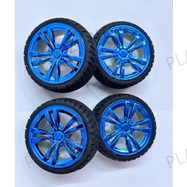 4 x YFRobot Chassis-Rad - Blau,65x27mm