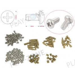 110-Teiliges Set mit Abstandshaltern 6mm - 15mm, Schrauben und Muttern (M3)