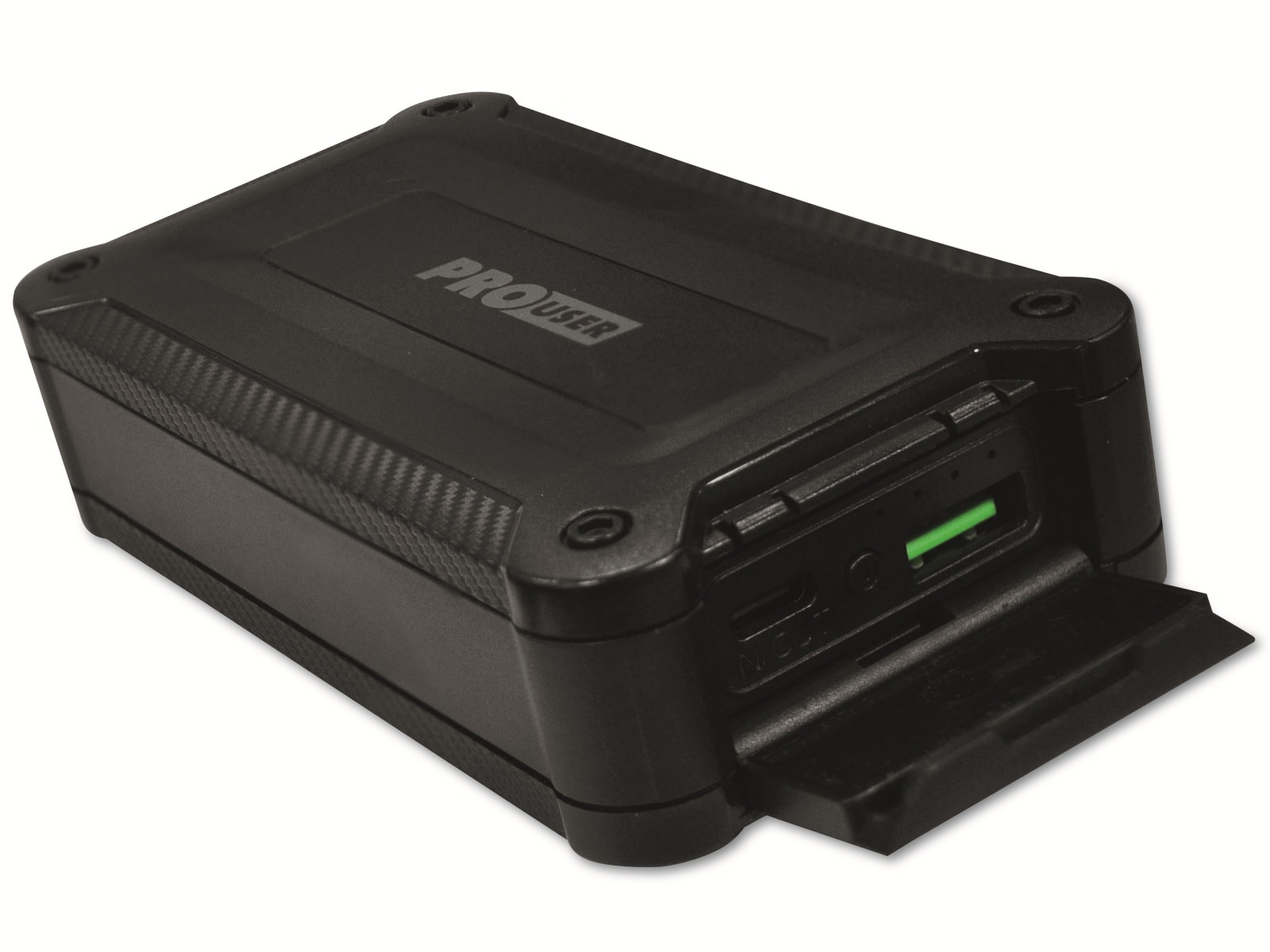 PROUSER USB Powerbank PRO USER 20191, 10.000 mAh, Waterproof, schwarz