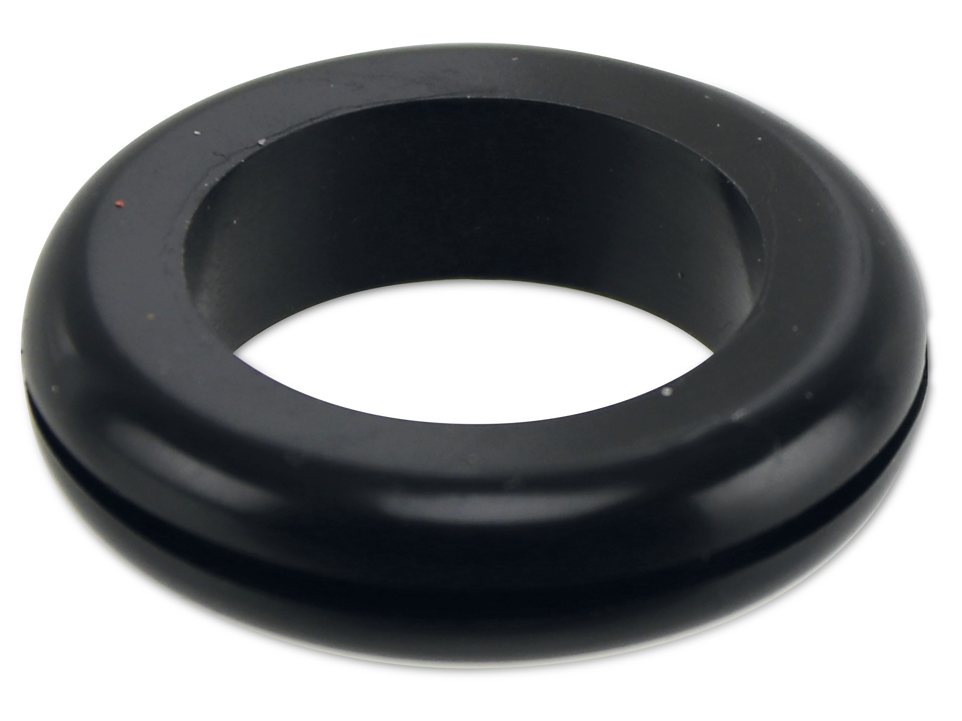 KSS Kabeldurchführungstülle PVC, schwarz, Plattenstärke 1,5, Loch-Ø 18,9, offen, 1 Stück