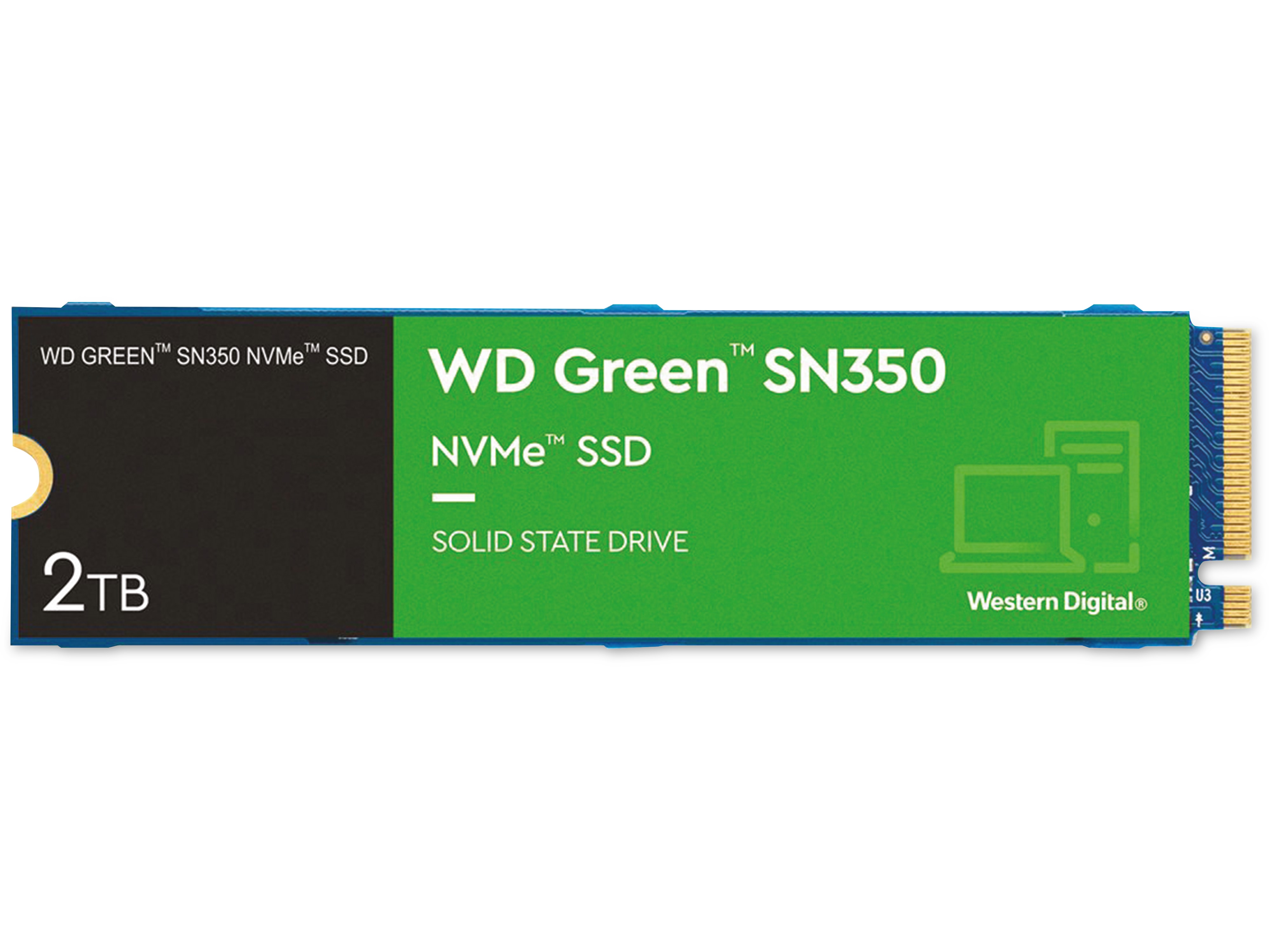 WESTERN DIGITAL M.2 SSD WD Green SN350, 2 TB, NVMe, intern