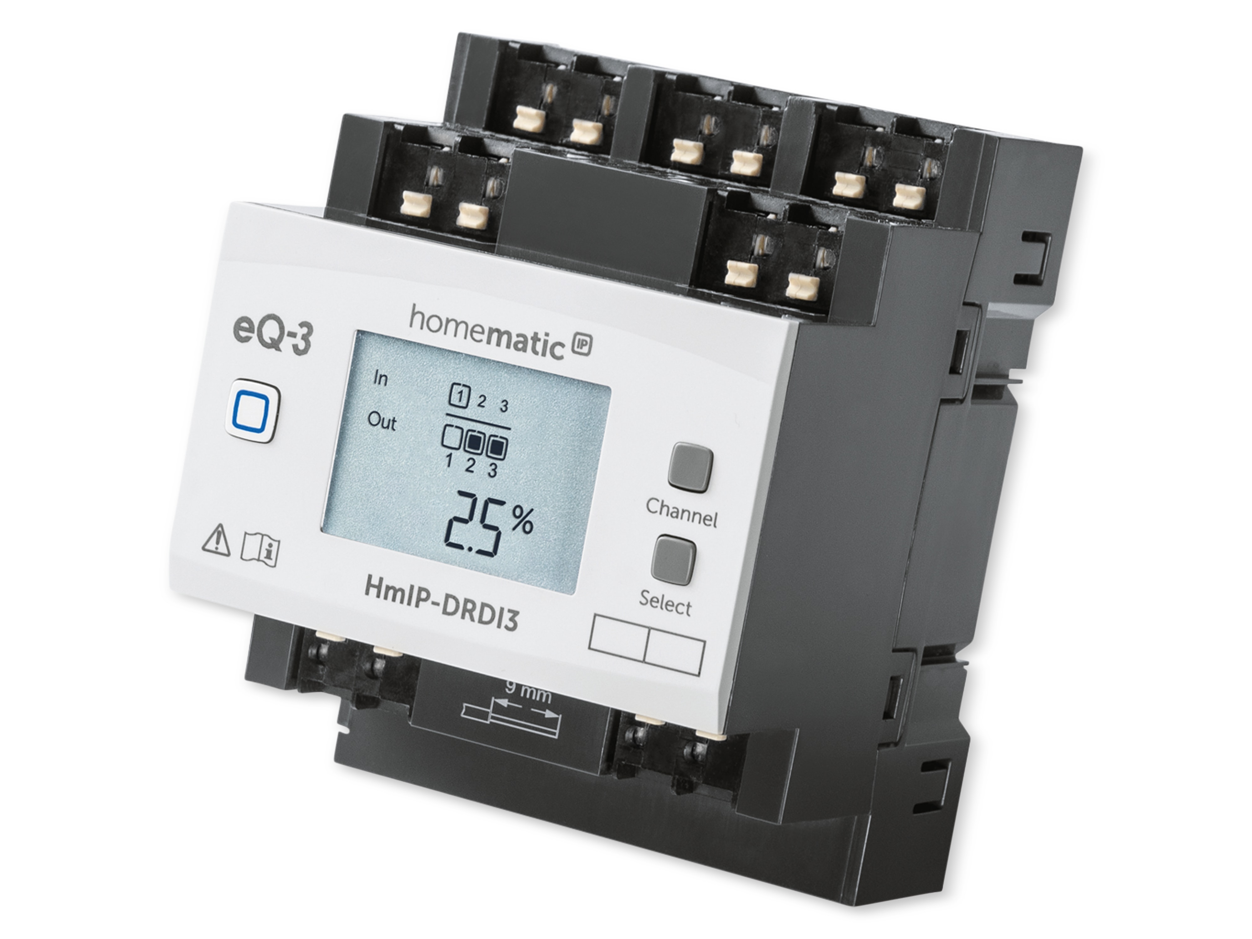 HOMEMATIC IP Smart Home 154434A0, Dimmaktor für Hutschienenmontage, 3-fach
