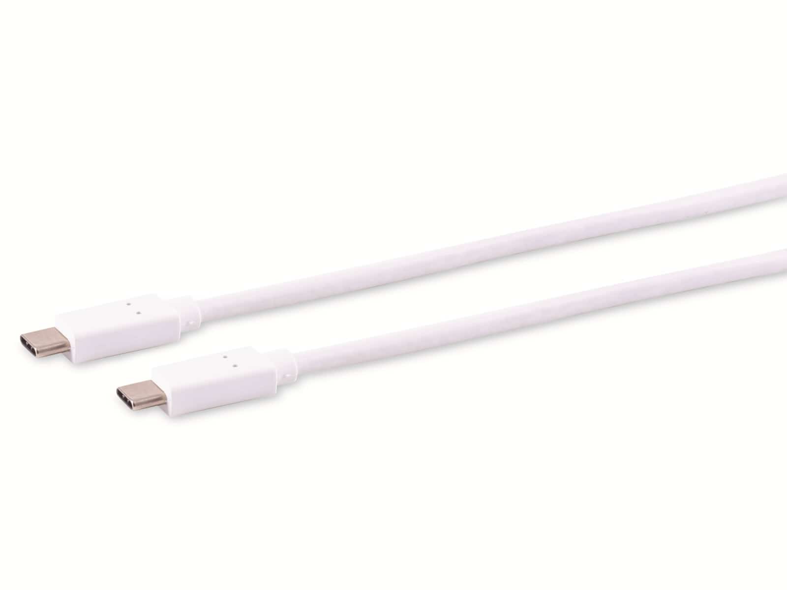 S-IMPULS USB-C Verbindungskabel, 3.2 Gen 2x2, weiß, 1,5 m