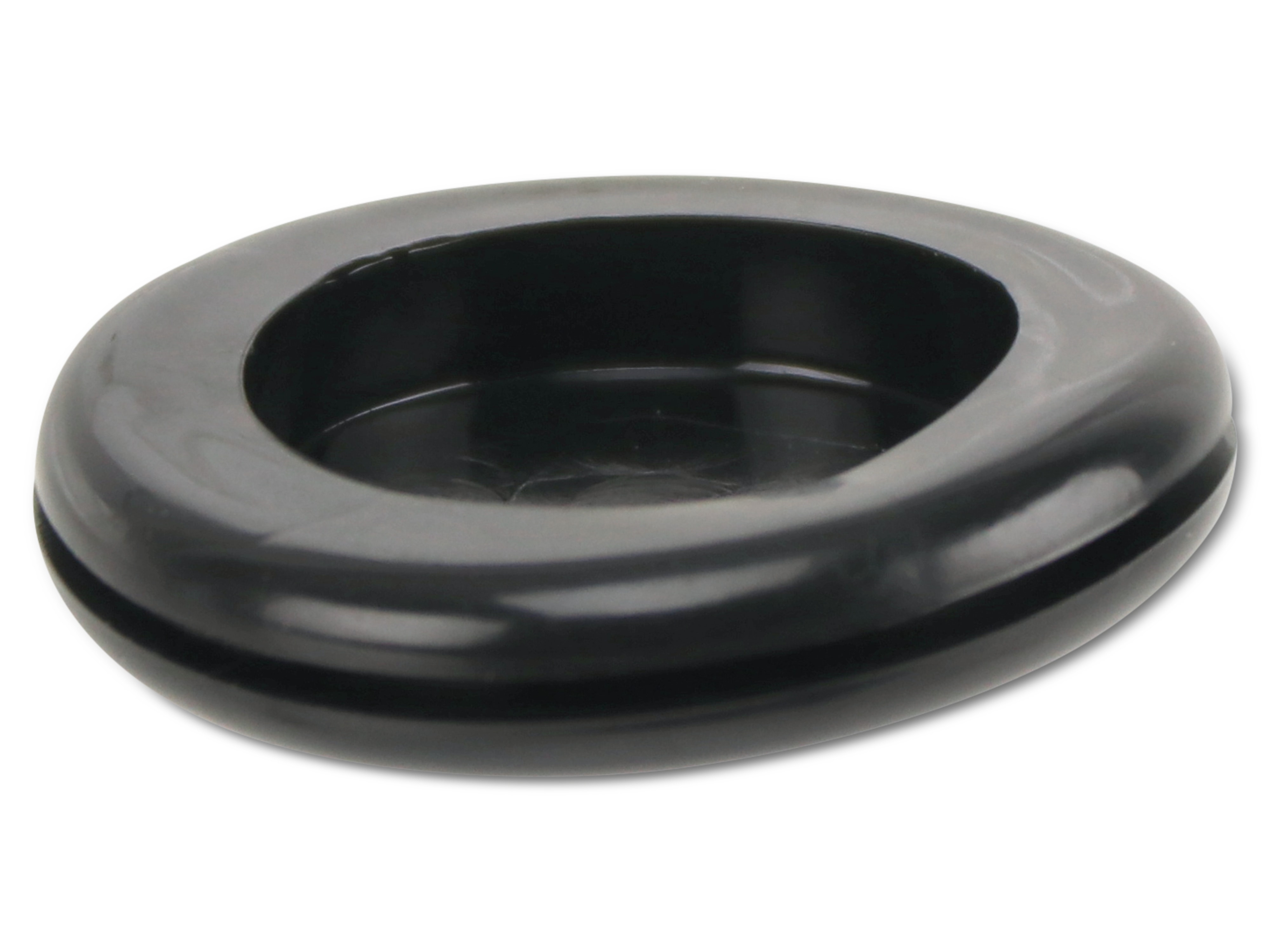 KSS Kabeldurchführungstülle PVC weich, schwarz, Plattenstärke 1,5, Loch-Ø 25, geschlossen, 1 Stück