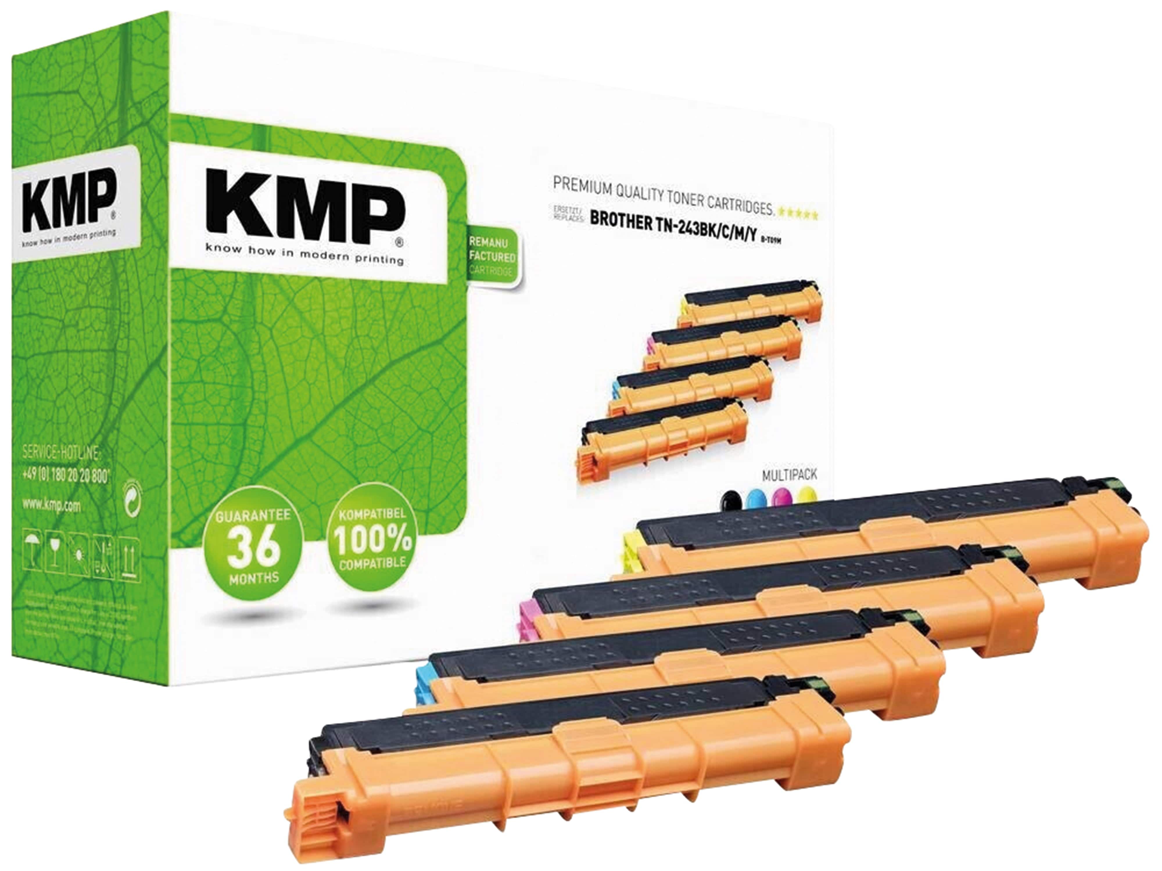 KMP Toner für Brother, ersetzt TN243BK, TN243C, TN243M, TN243Y