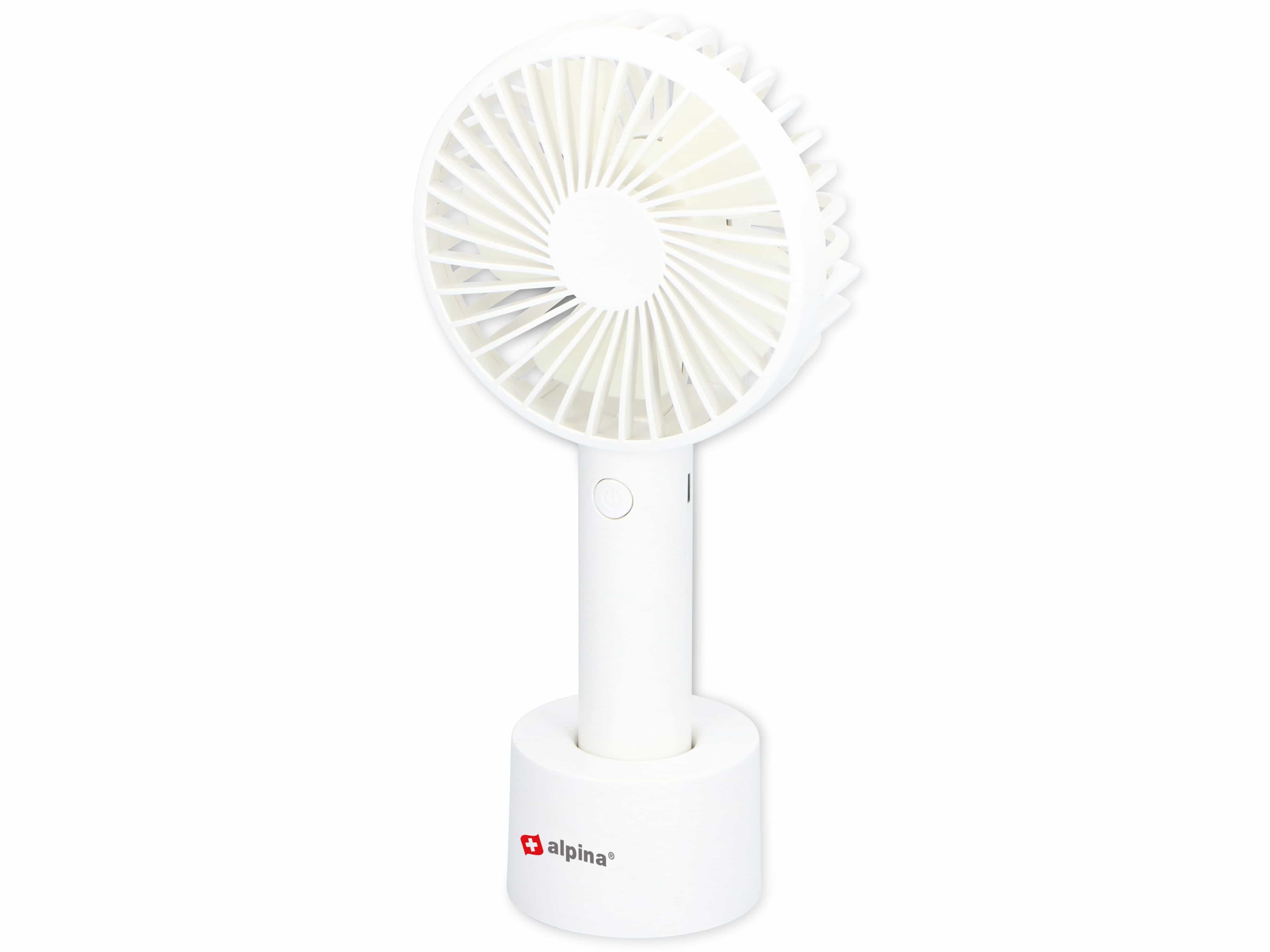 ALPINA Mini-Ventilator, 1200 mAh, USB, weiß