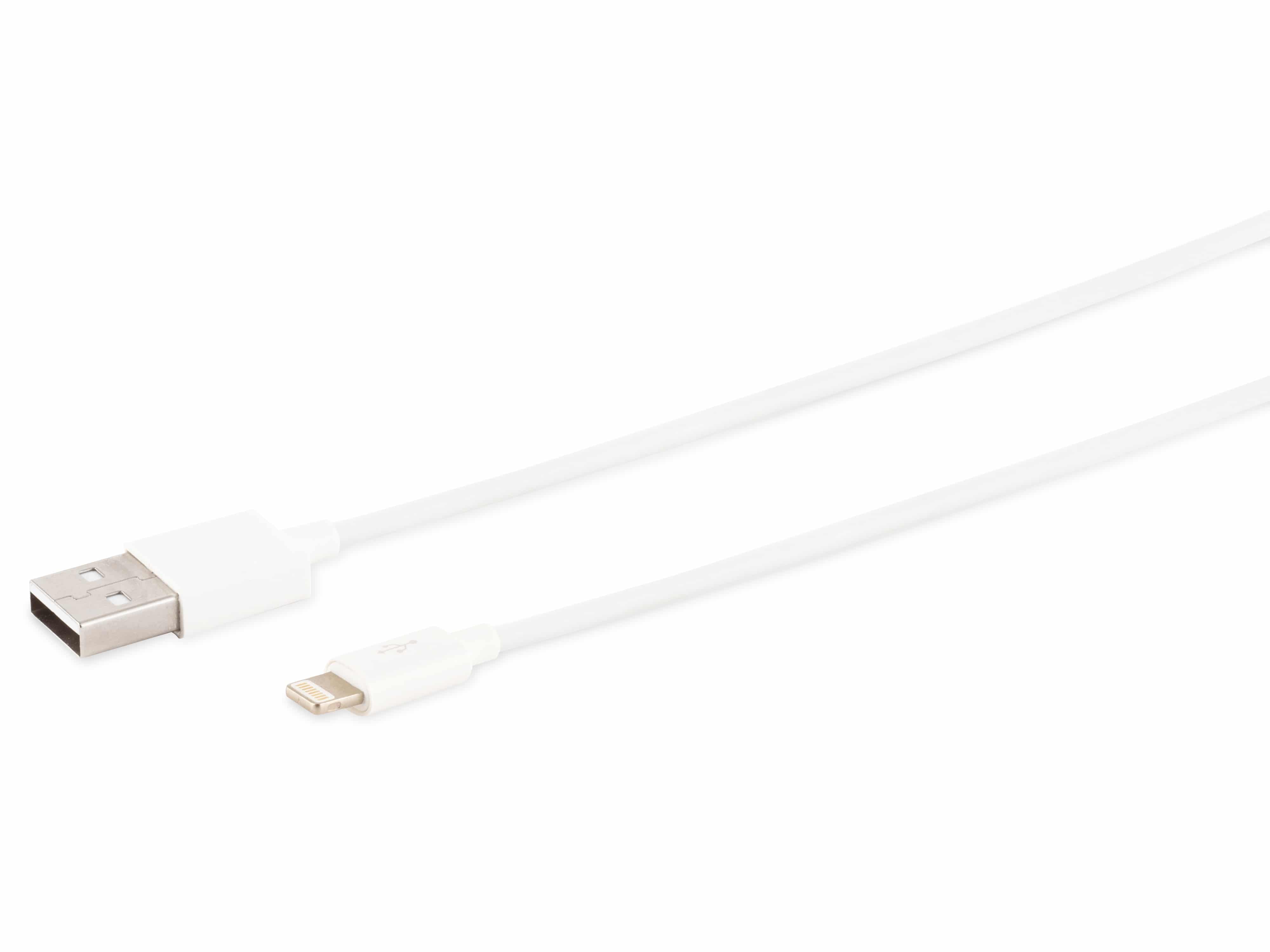 S-IMPULS USB-A Ladekabel, 8-Pin, 2.0, ABS, weiß, 1,5 m