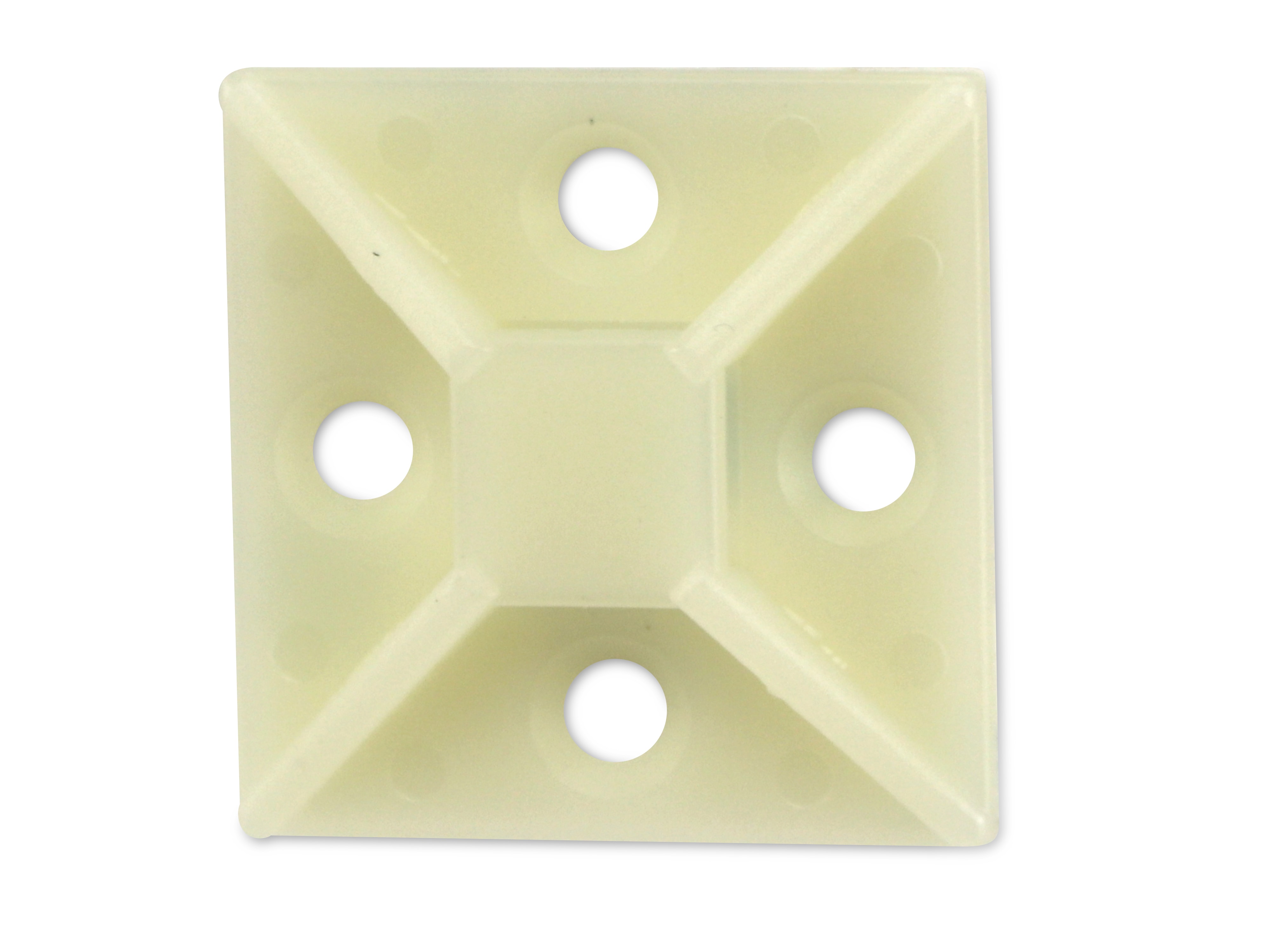 KSS Befestigungssockel selbstklebend Polyamid 6.6, Natur, L=38,5, B=38,5, 1 Stück