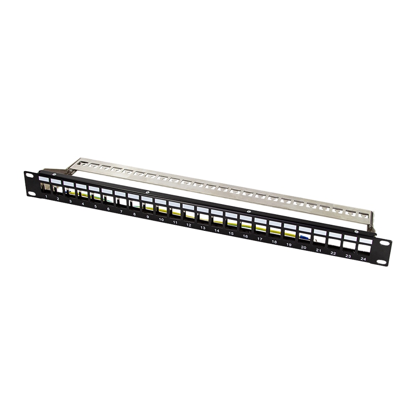 LOGILINK Patchpanel NK4058, 19",24 Keystone-Module, schwarz