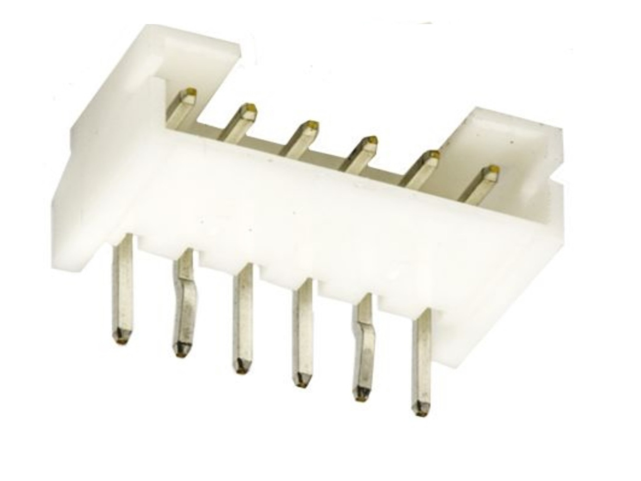 6 Pin JST PH 2mm Side Entry Header Right Angle