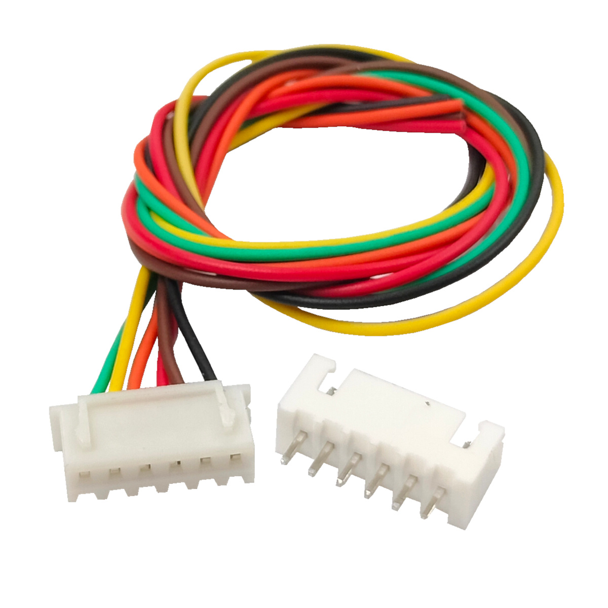 6-pin JST XH Polarised Connector 2.54mm pitch Male & Female with Wire