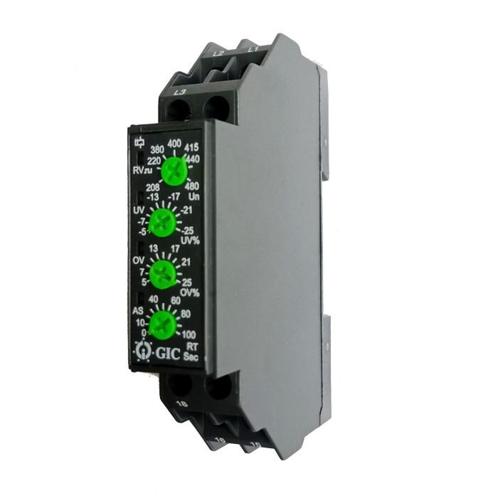 3 Phase Voltage Monitoring Relay Series MG21DH 1 C/O GIC L&T SM175 208-480 VAC