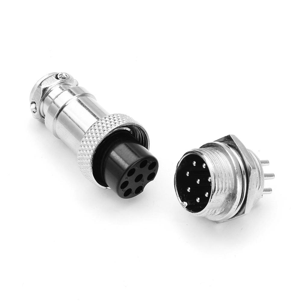 8 Pin GX16 Male Female Panel Mount Aviation Connector Plug