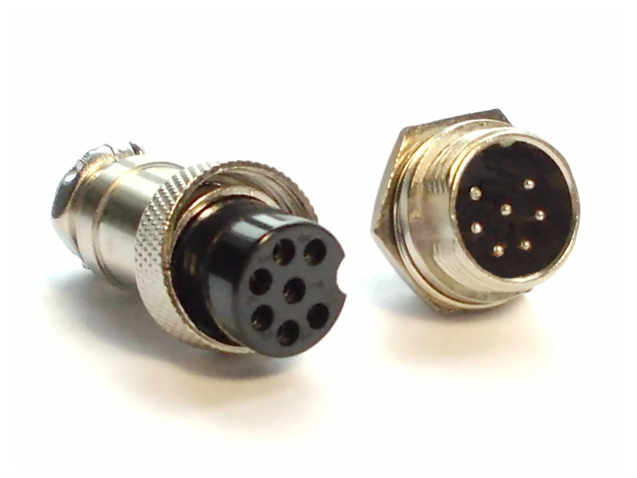 7 Pin GX20 Male Female Panel Mount Aviation Connector Plug