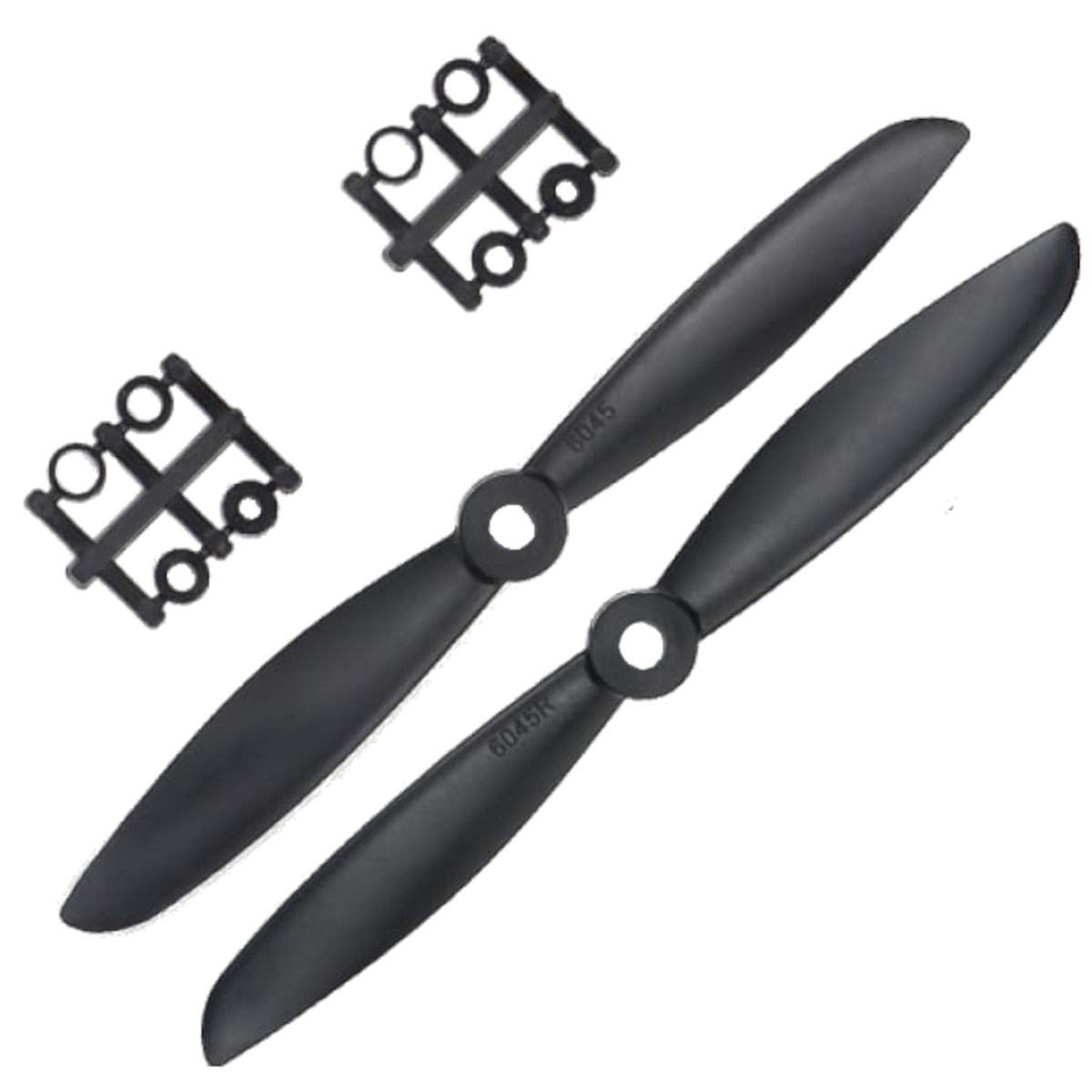 6045 (6x4.5) Forward & Reverse Propeller Set - Black (CW+CCW Pair)