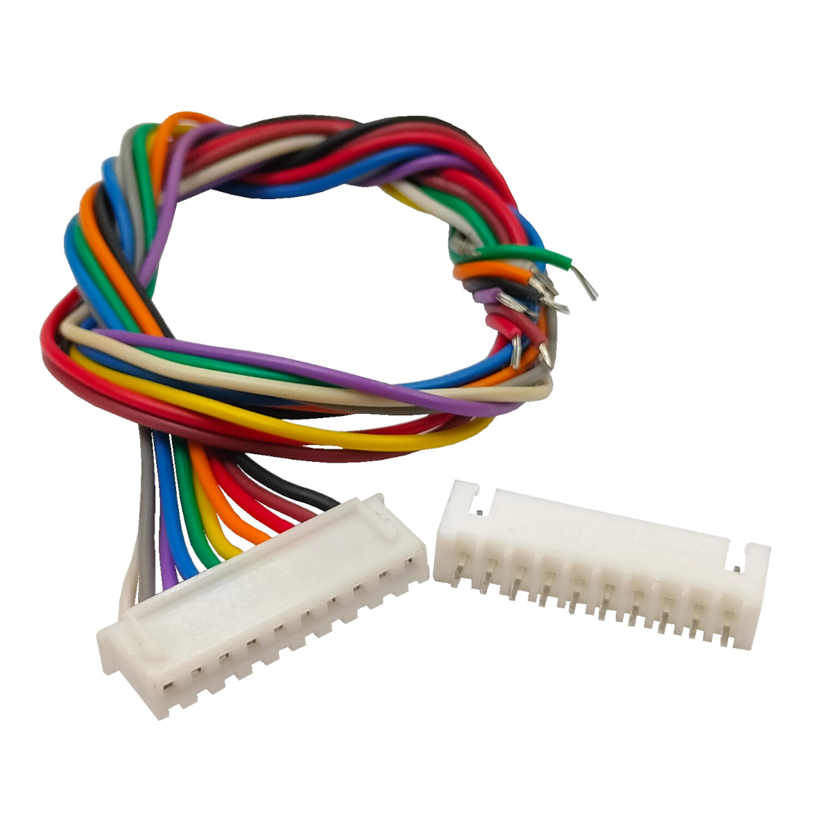 10-pin JST XH Polarised Connector 2.54mm pitch Male & Female with Wire