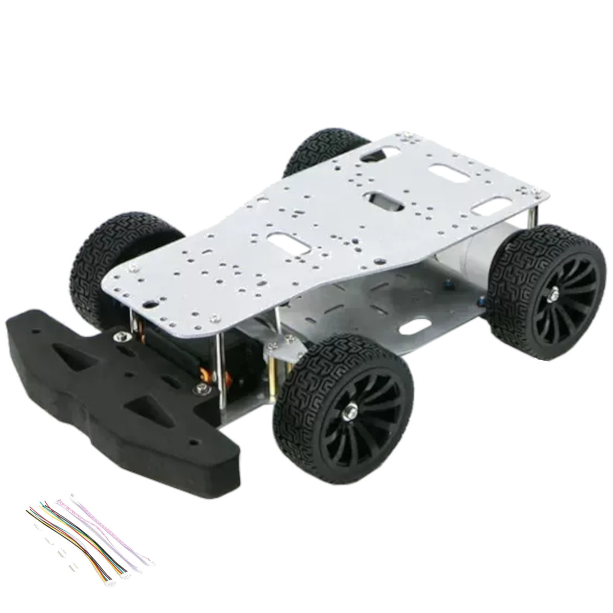 4 Wheel Ackerman Smart Robot Car Aluminum Chassis Platform DIY Unassembled Kit