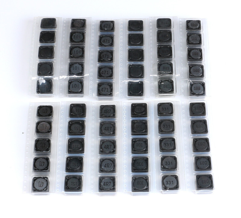 12 kinds of CD127R CDRH chip power inductors 12X12X7mm, 5pcs each