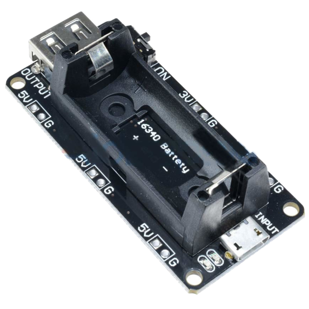 16340 Li-ion Lithium Battery Holder Shield Module Micro USB 3.3V 5V