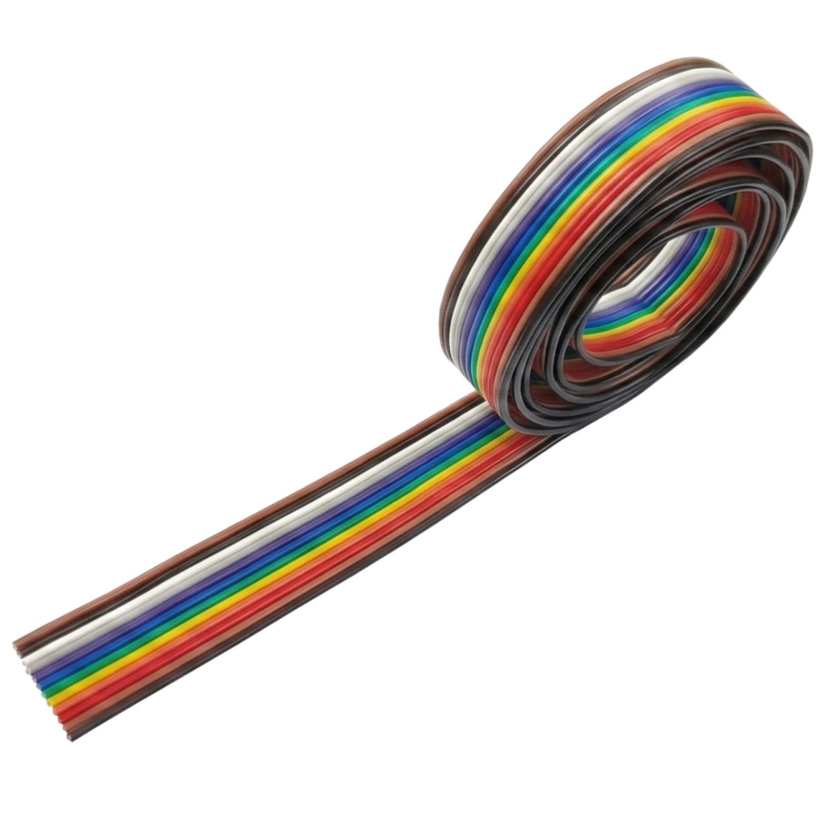 12 Core Multicolour Rainbow Ribbon Wire - 1 Meter Length for Electronics Prototyping