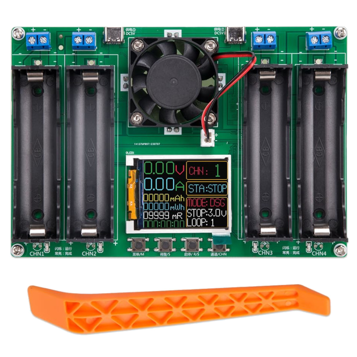 18650 Li-ion Battery Capacity Tester 4-Channel Automatic Charge Discharge Module Digital Type-C Auto